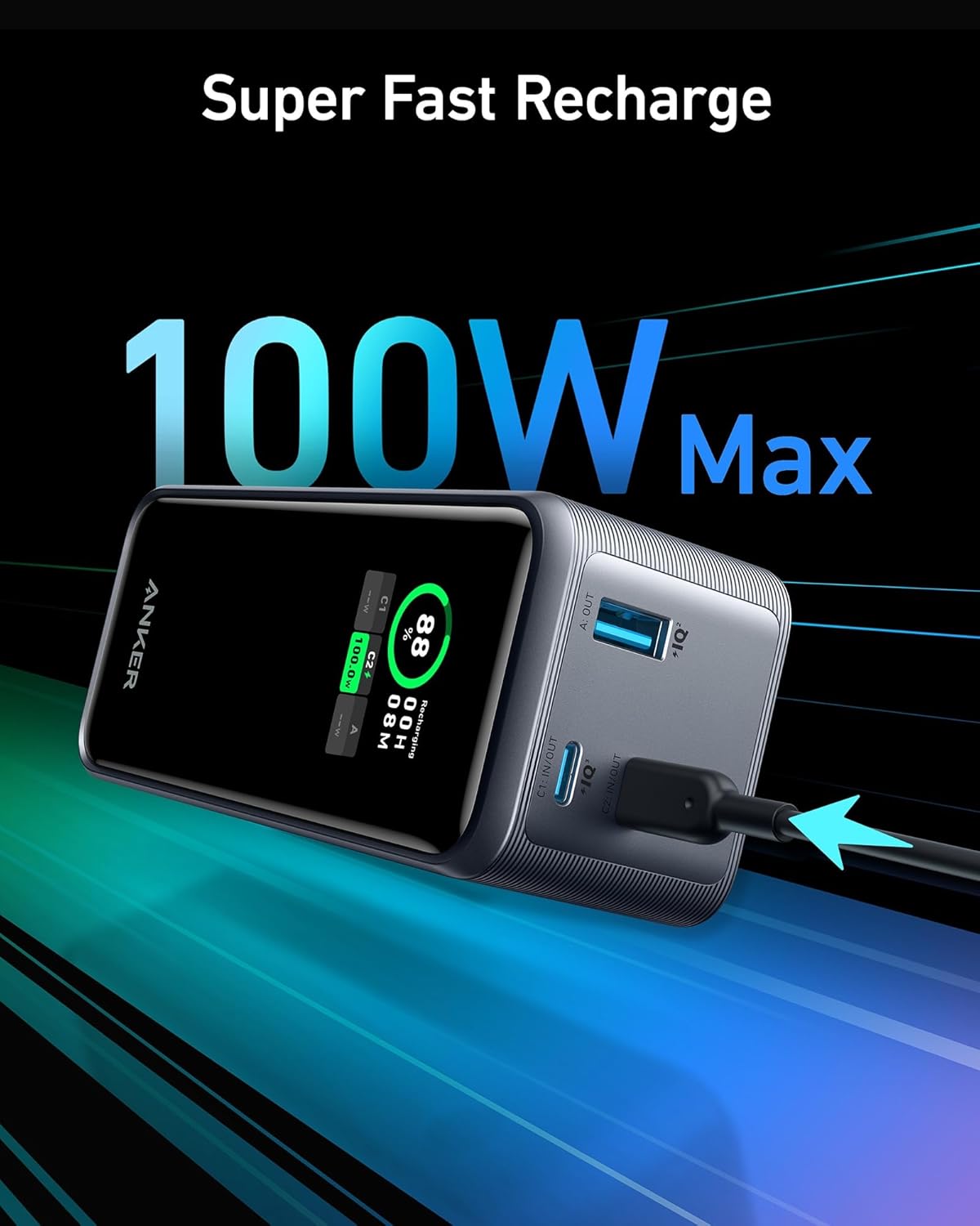 Anker Prime 20000mAh 200W Smart Power Bank